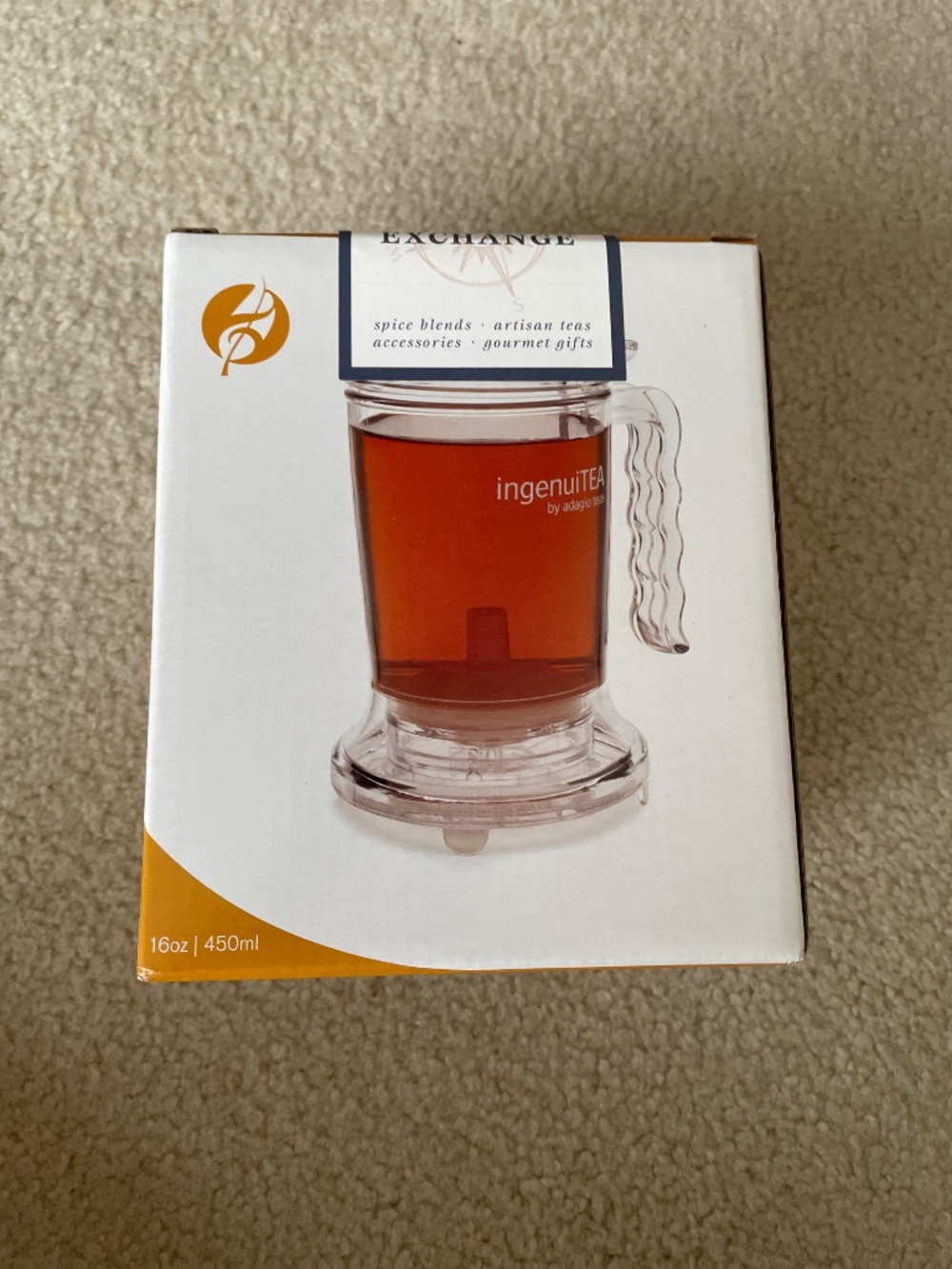 IngenuiTEA 16 oz Teapot Adagio Teas New in Box - Picture 4 of 6